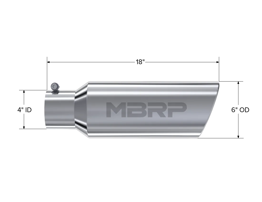 MBRP T304 Universal Tip Vehicle Mufflers, 18.50" x 7.30"