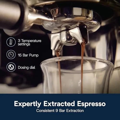 De'Longhi La Specialista Arte Evo Espresso Machine – Compact Cold Brew Coffee Maker with Grinder, Milk Steam Wand/Frother & Tamping Tools – Home Barista Kit for Lattes, Cappuccinos, Iced Coffees