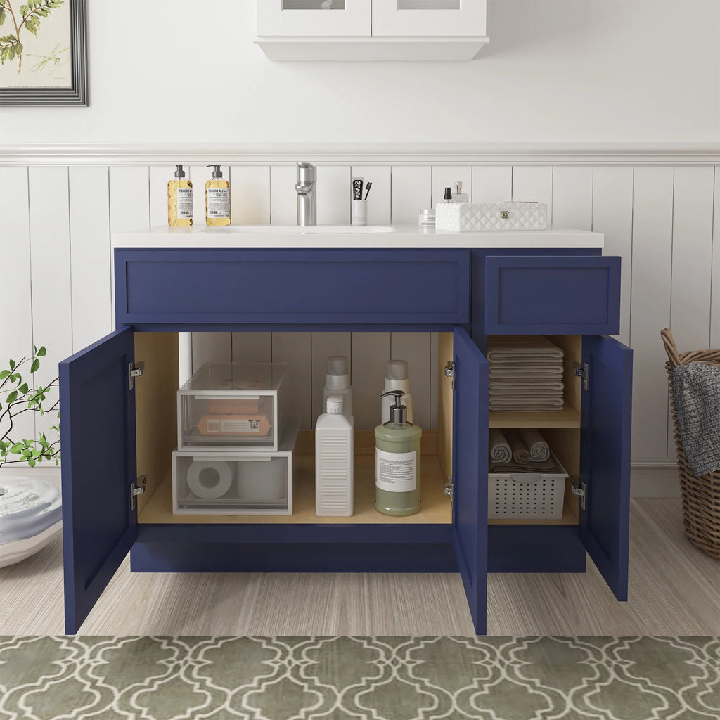 Meuble-lavabo de salle de bain 45 po l x 21 po P x 32,5 po H sans comptoir, brun