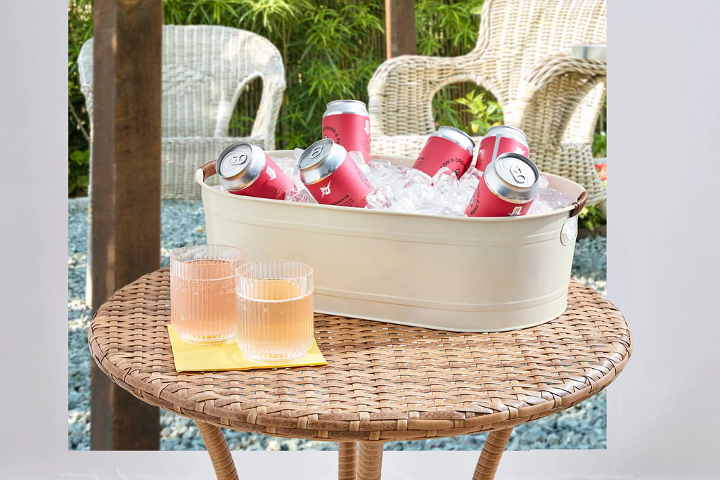 Better Homes & Gardens - Bac ovale galvanisé blanc, taille moyenne, 51,49 cm L x 28,5 cm l x 14,48 cm H