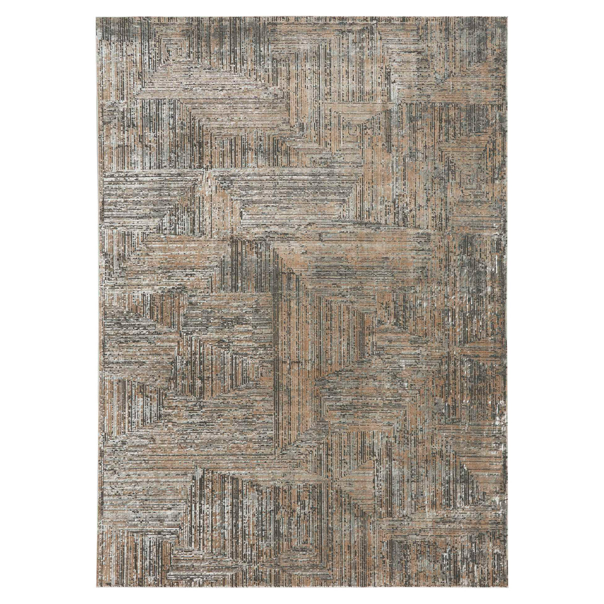 Calvin Klein Luminosity Black Ivory Area Rug, 7'10' x 9'10'