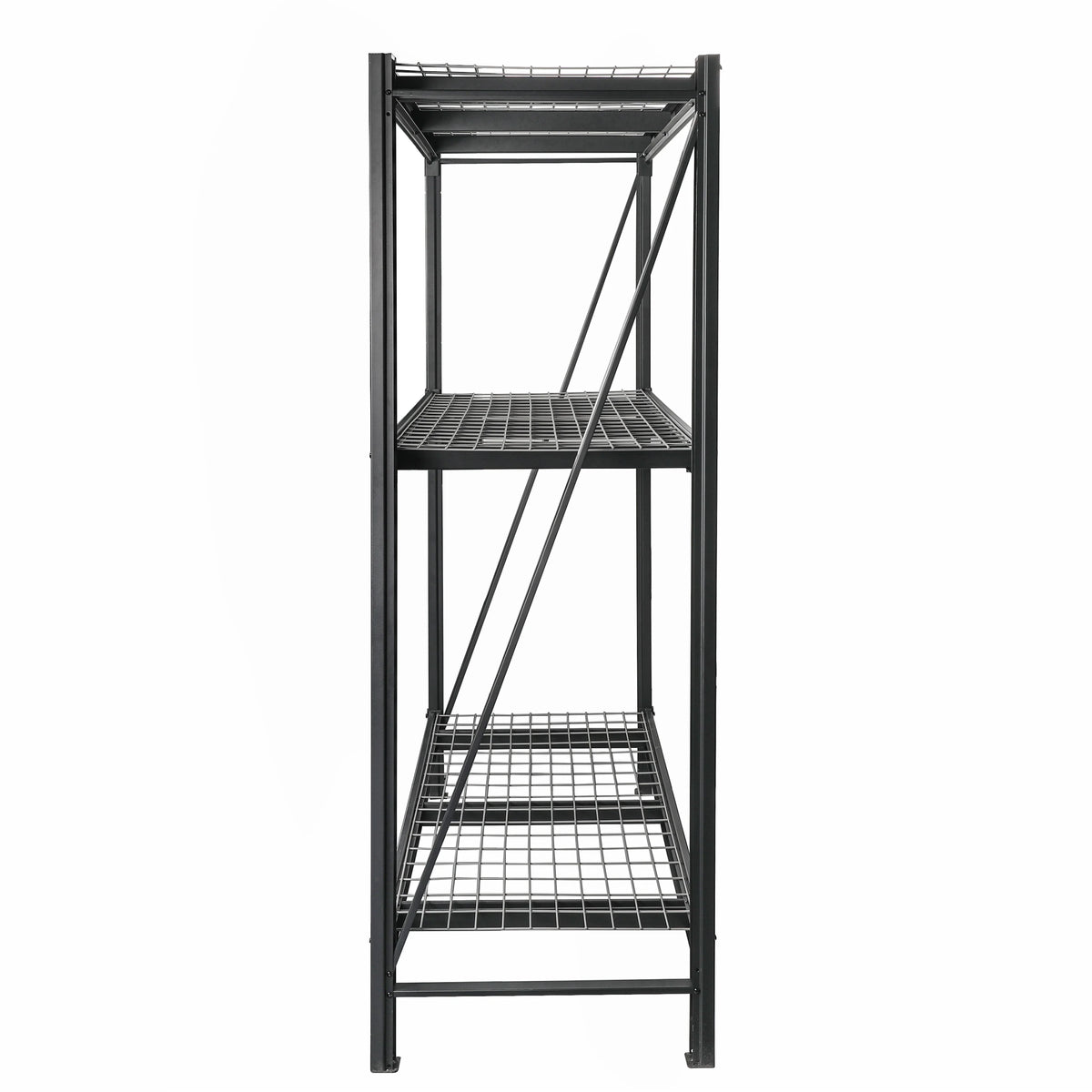 WORKPRO Steel 3-Tier Storage Shelf Unit 72-Inch-H x 77-Inch-W x 24-Inch-D, 6000lb Total Capacity, Black