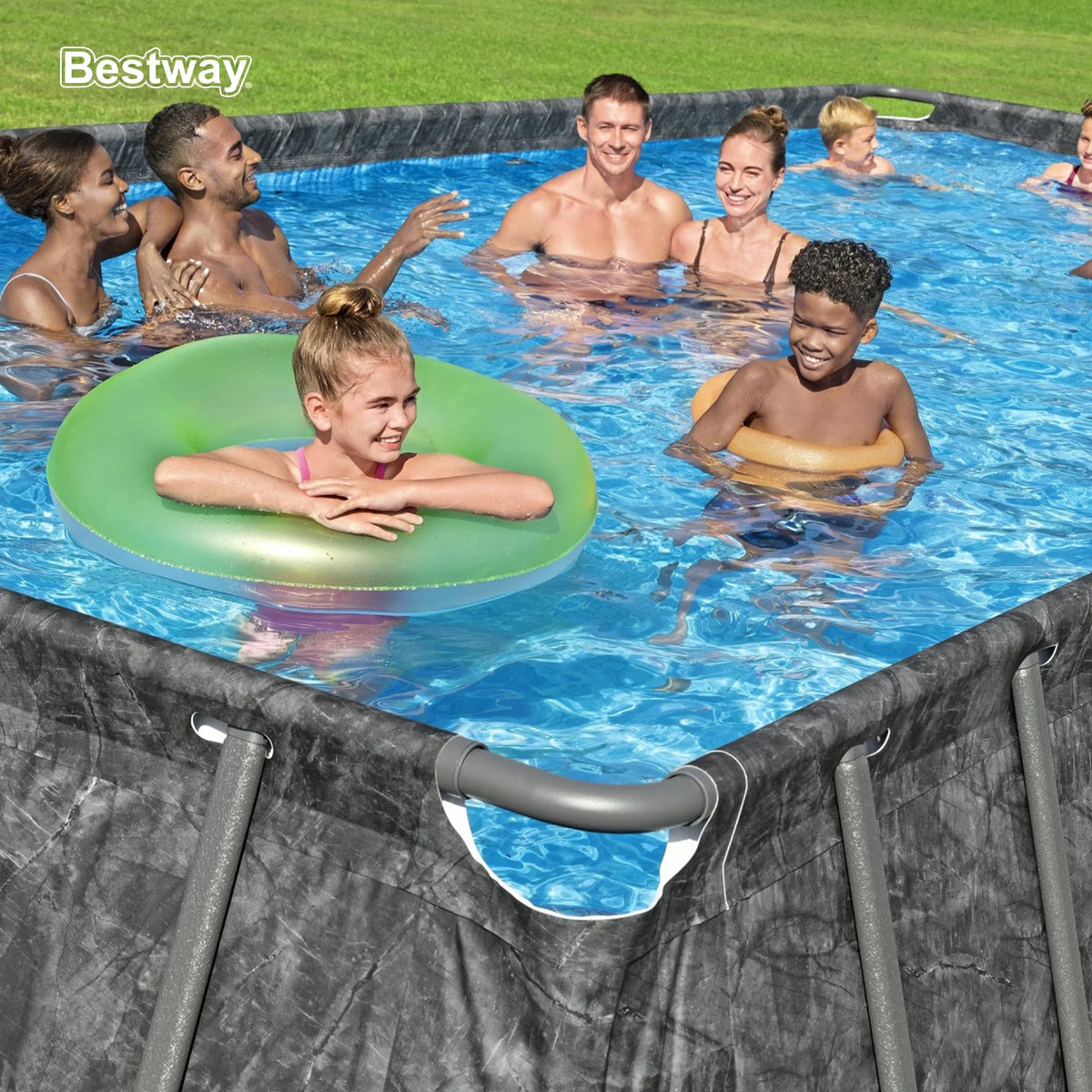 Piscine hors-sol rectangulaire Bestway APX 365 de 31 pi 4 po x 16 pi x 52 po