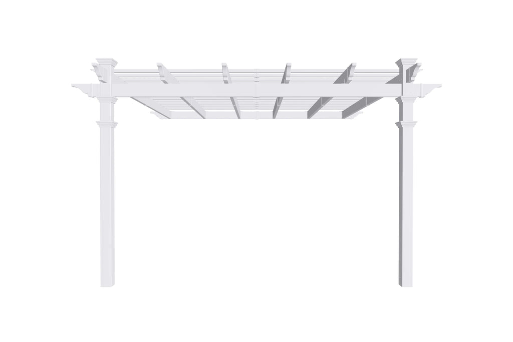 Vita 12' x 12' Freemont White Vinyl Pergola, VA42044