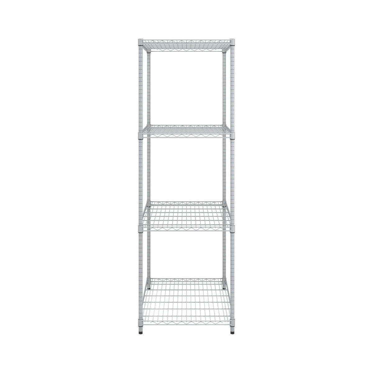 OFM Adjustable 24"W x 48"D x 72"H 4-Shelf Freestanding Shelves, Silver