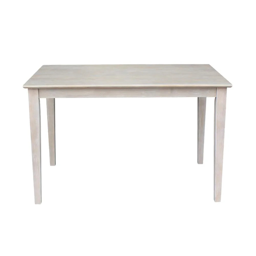 Solid Wood 30"x 48" Dining Table in Washed Gray Taupe