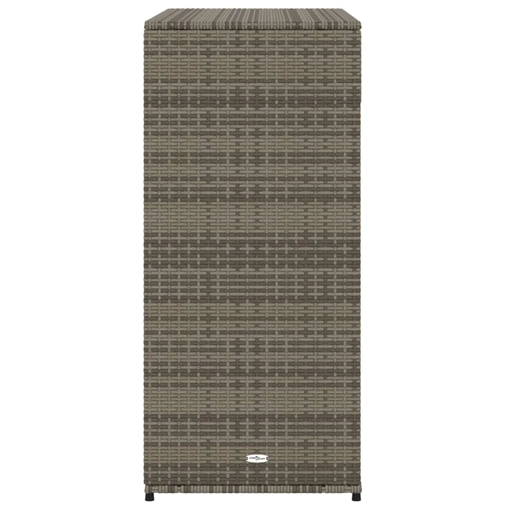 vidaXL Patio Storage Cabinet, PE Rattan Beige, 21.70 x 21.70 x 43.70 in