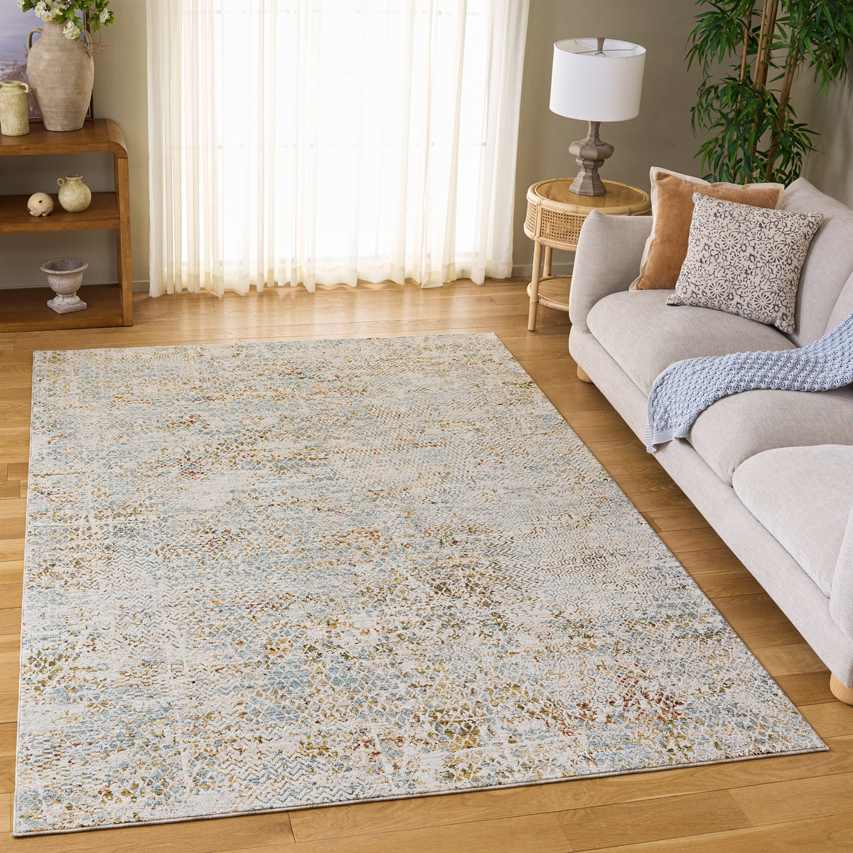 Safavieh Hamilton Area Rug, Blue Gold, 6' x 9'