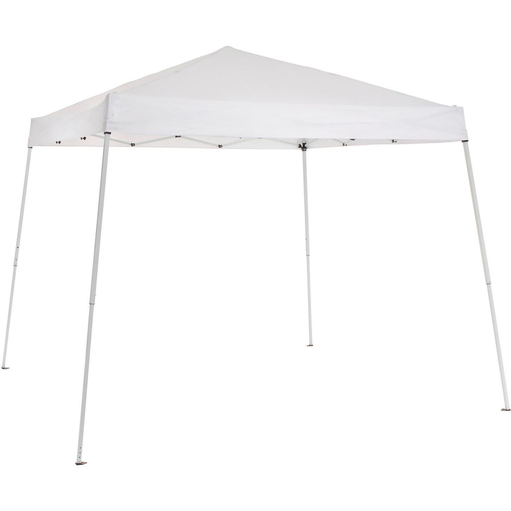 Tonnelle pliante portable, pieds inclinés, 3 m (L) x 3 m (l) x 2,72 m (H), blanc