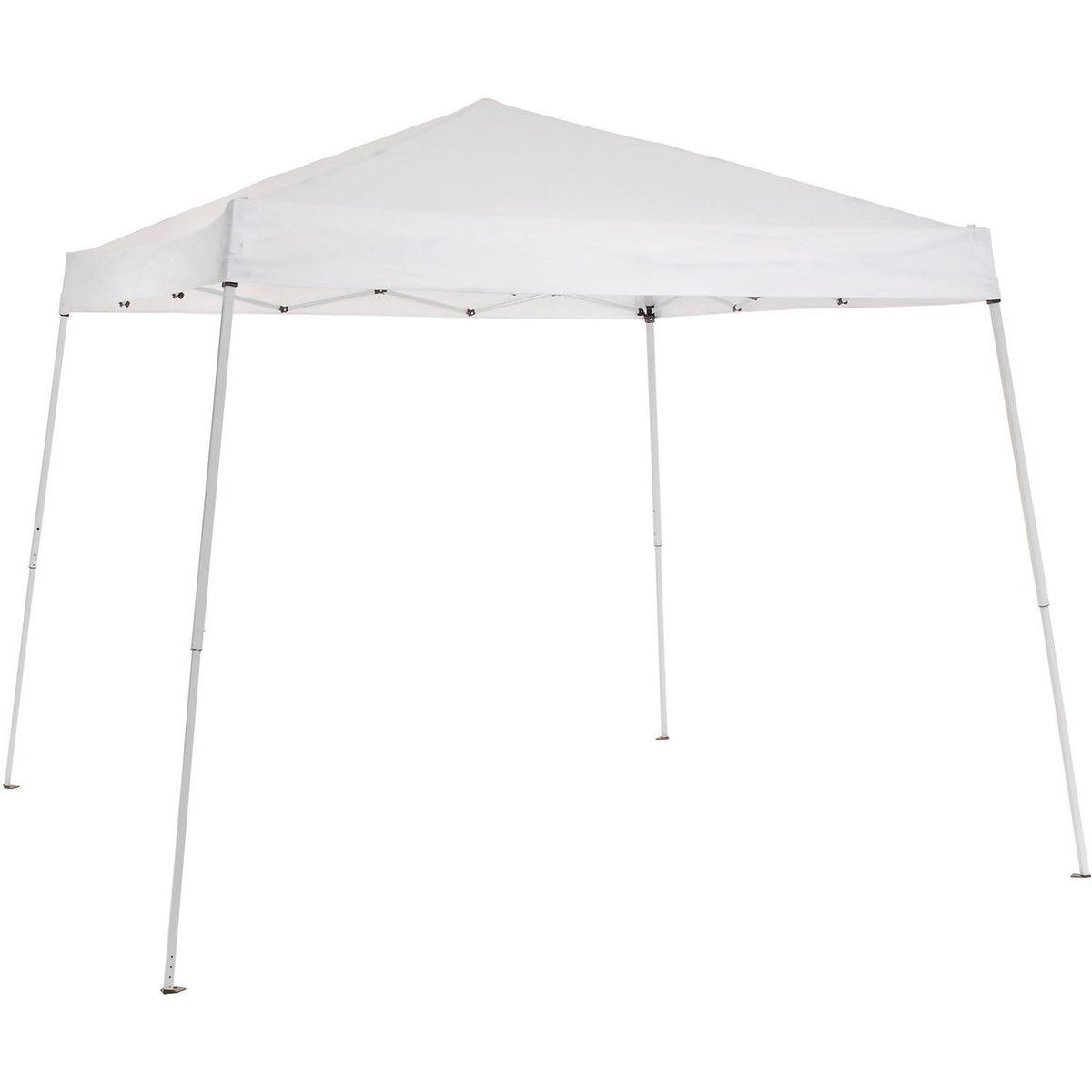 Tonnelle pliante portable, pieds inclinés, 3 m (L) x 3 m (l) x 2,72 m (H), blanc