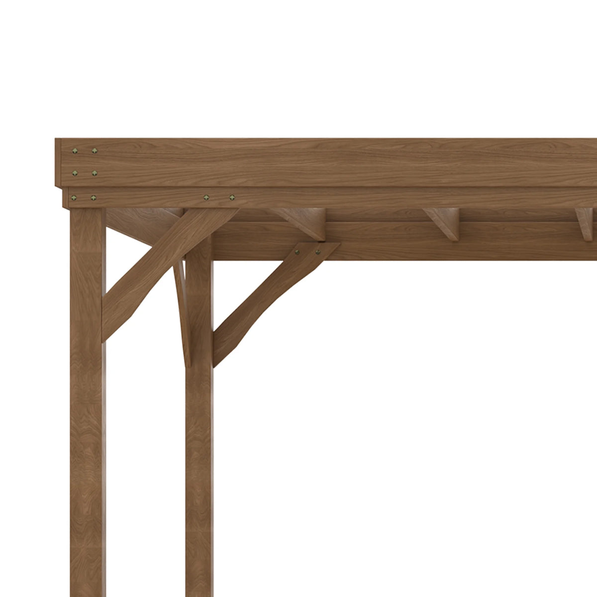 Outsunny 10' x 12' x 7' Brown Fir Wood Pergola, Open Design