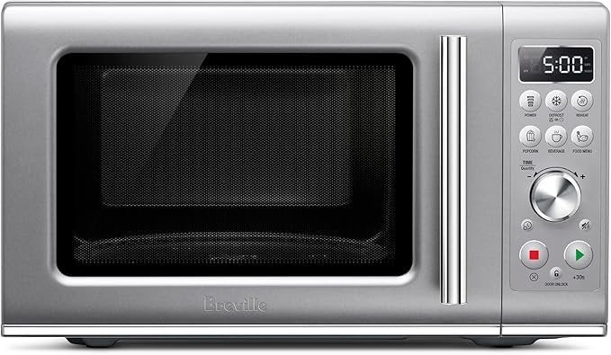 Breville BMO650SIL Compact Wave Soft Close Countertop Microwave Oven, Silver