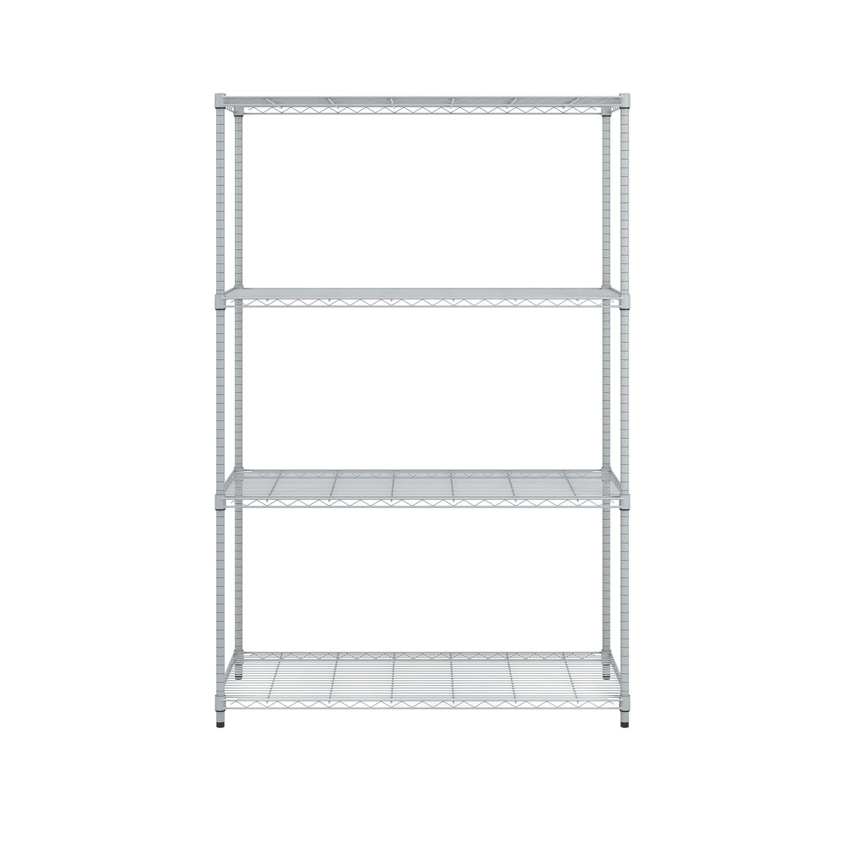 OFM Adjustable 24"W x 48"D x 72"H 4-Shelf Freestanding Shelves, Silver