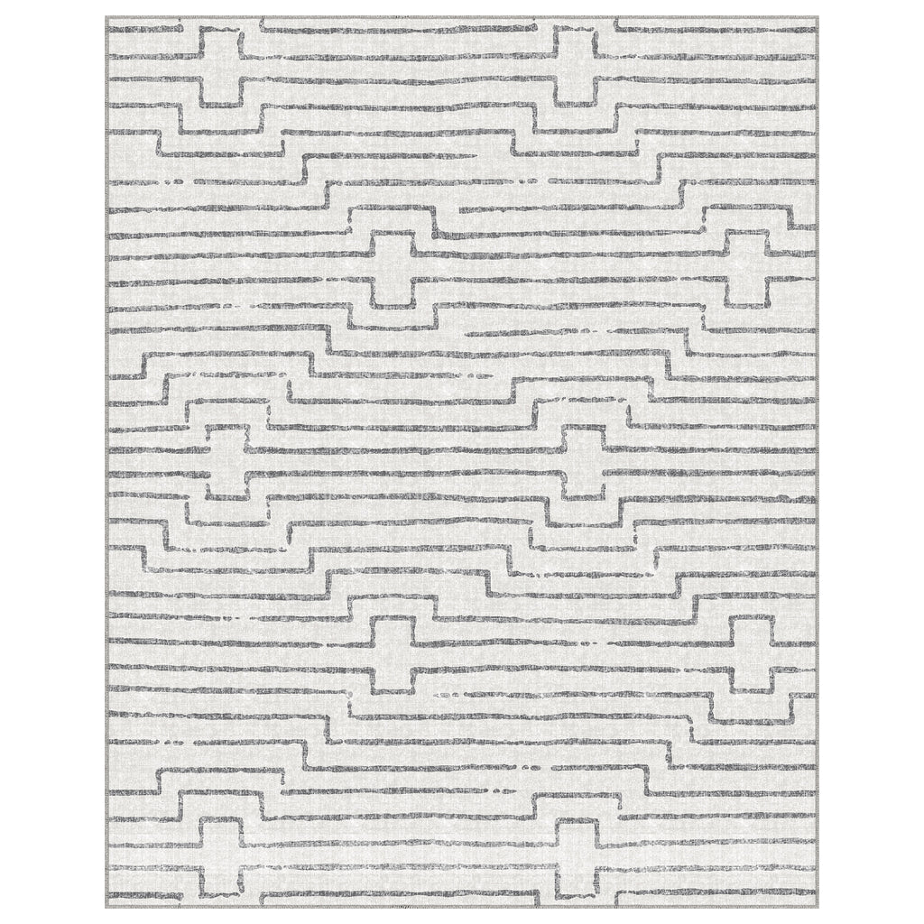 Apache Chenille Area Rug Modern Gray, 8' x 10'