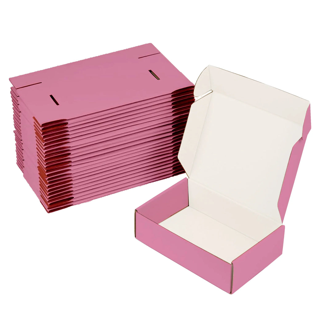 Boîtes d'expédition en carton ondulé Ucanpack, fournitures d'emballage pour déménagement, rose, grande taille, 24 x 14 x 4 po - 25 pièces