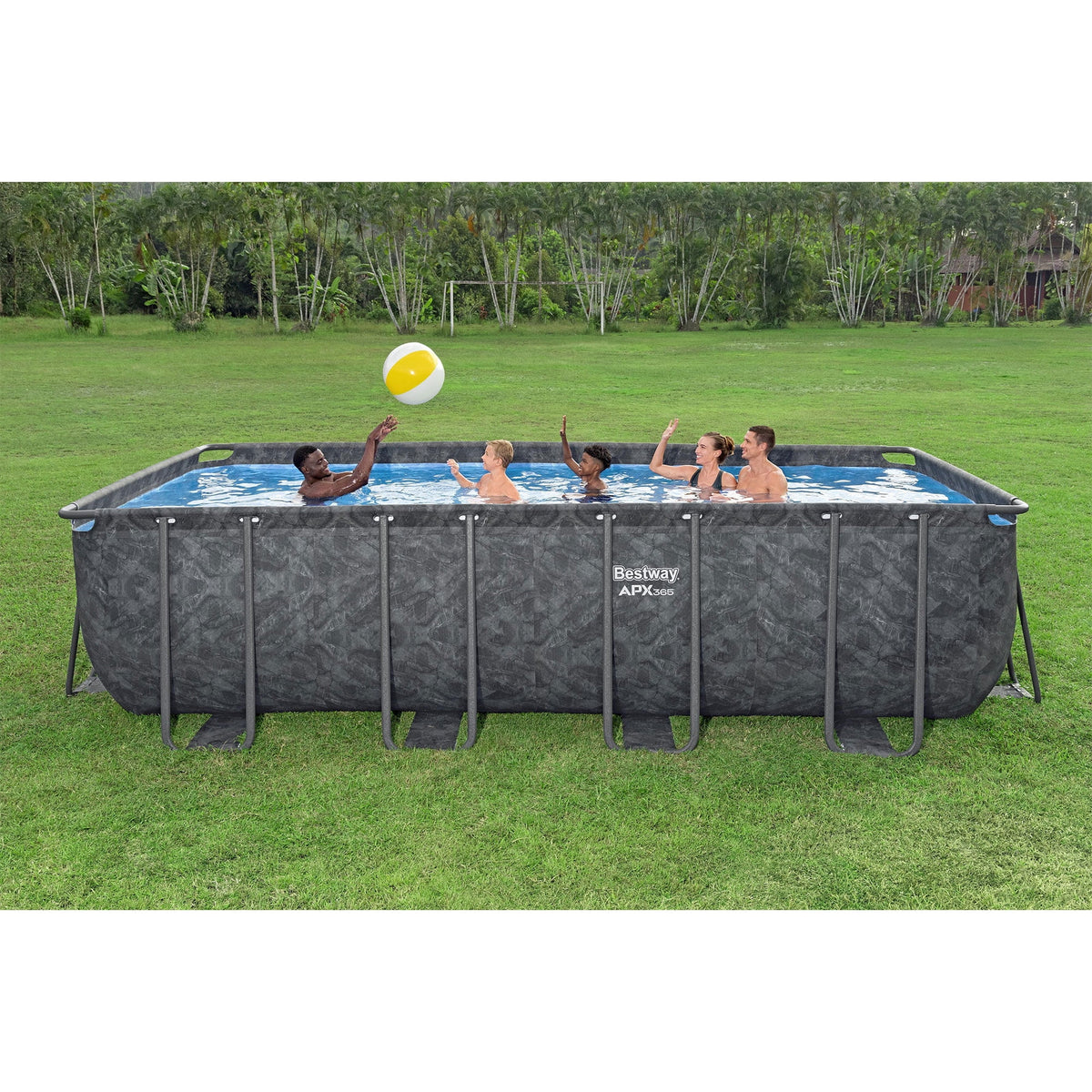 Piscine hors-sol rectangulaire Bestway APX 365 de 31 pi 4 po x 16 pi x 52 po