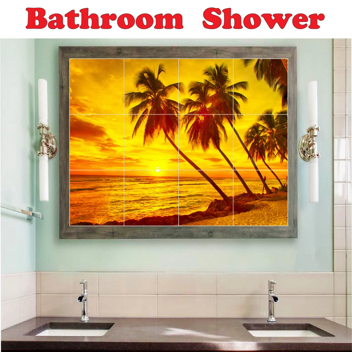 Ceramic Tile Mural-John Sargent City Kitchen Tile Mural 17. 25.5" w x 17" h using (24) 4.25 x 4.25 ceramic tiles