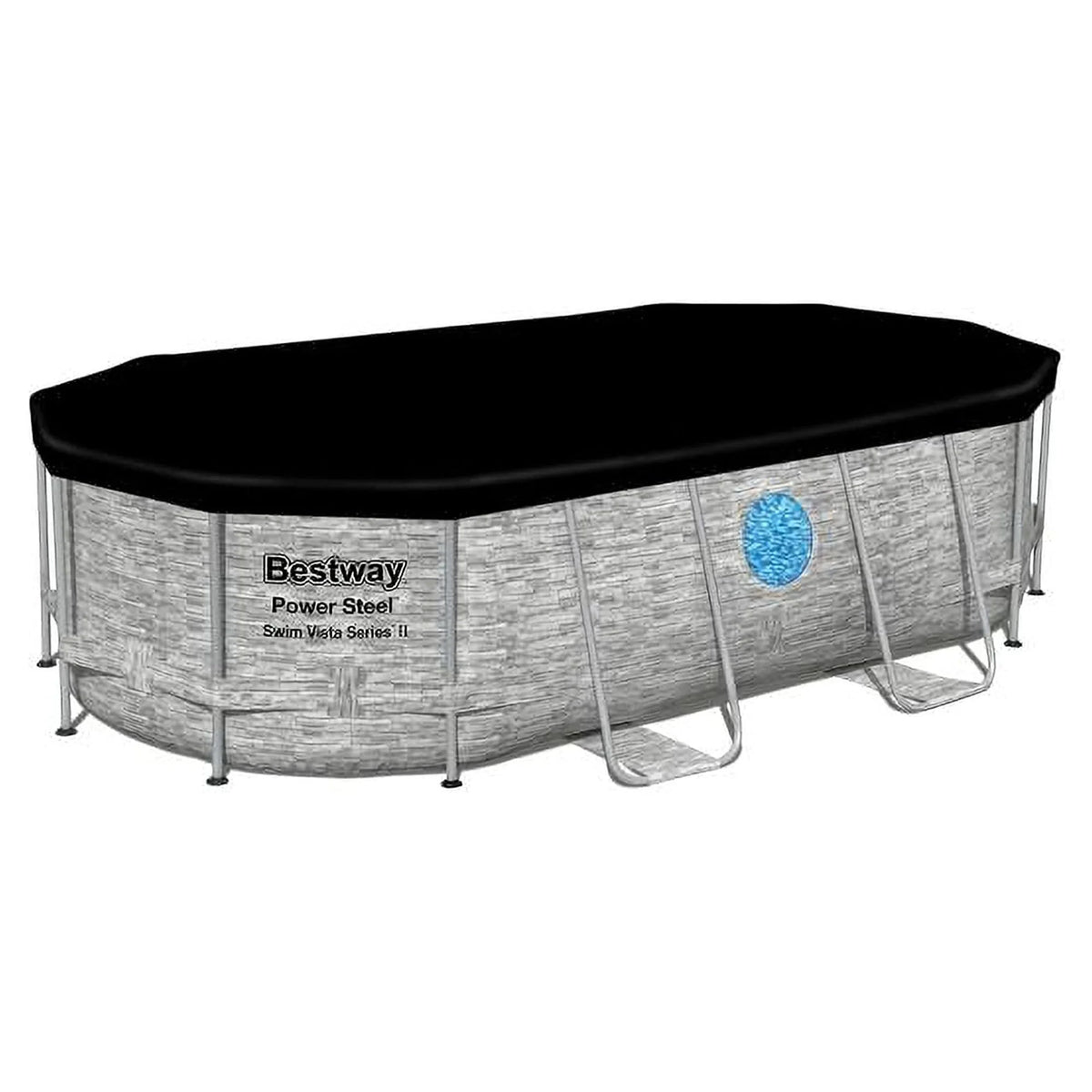 Bestway Metal Frame Above Ground Pool Oval 14 ft. x 8 ft. 2 in. x 39.5 in.