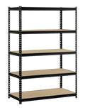 Étagère autoportante en acier Muscle Rack à 5 tablettes, 48 po l x 24 po P x 72 po H; noire
