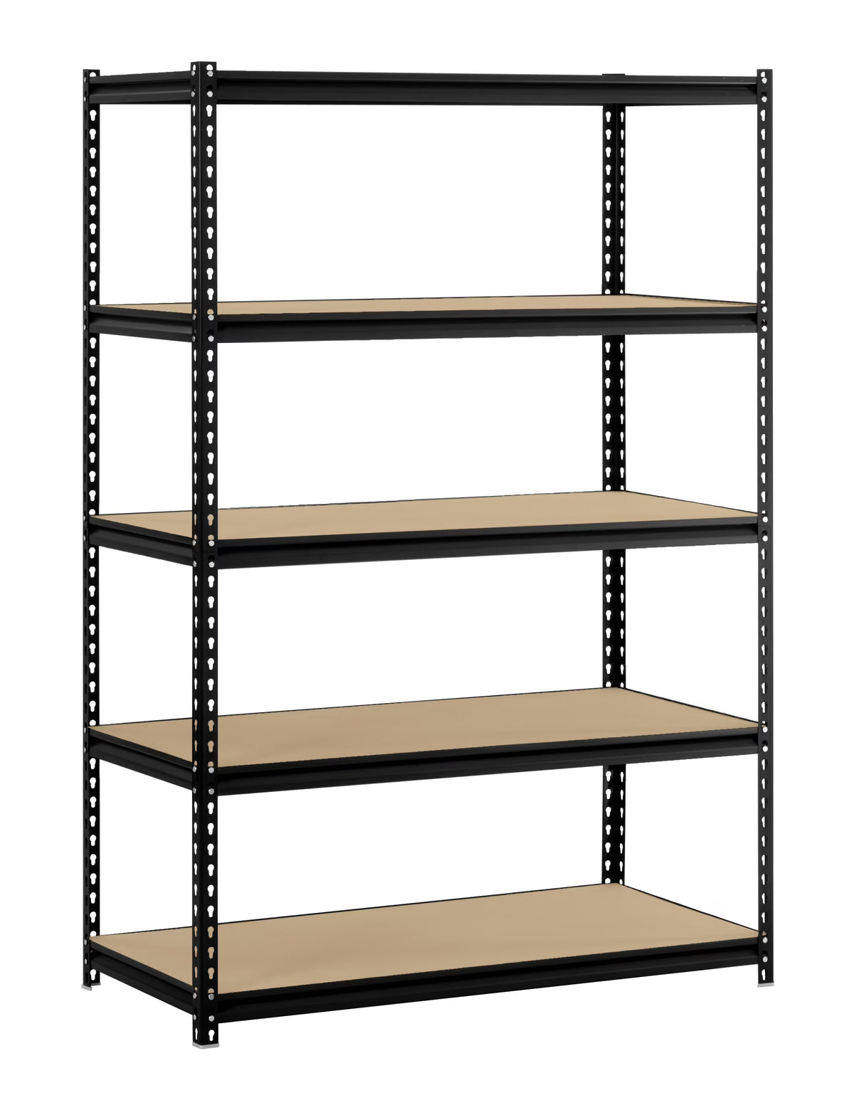 Étagère autoportante en acier Muscle Rack à 5 tablettes, 48 po l x 24 po P x 72 po H; noire