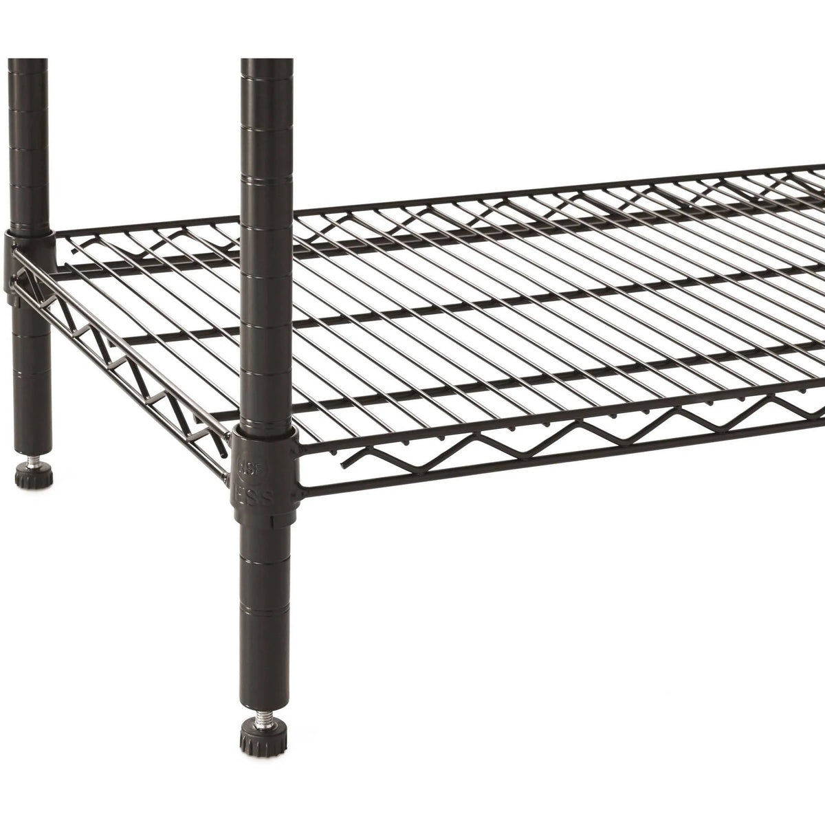 Hyper Tough Wire 5-Tier Storage Shelf Unit 72"H x 48"W x 16"D, 3000lb Total Capacity, Black
