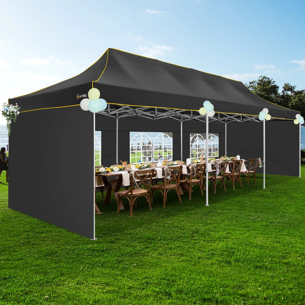 HOTEEL 10ft x 30ft Khaki Pop Up Outdoor Canopy, Waterproof