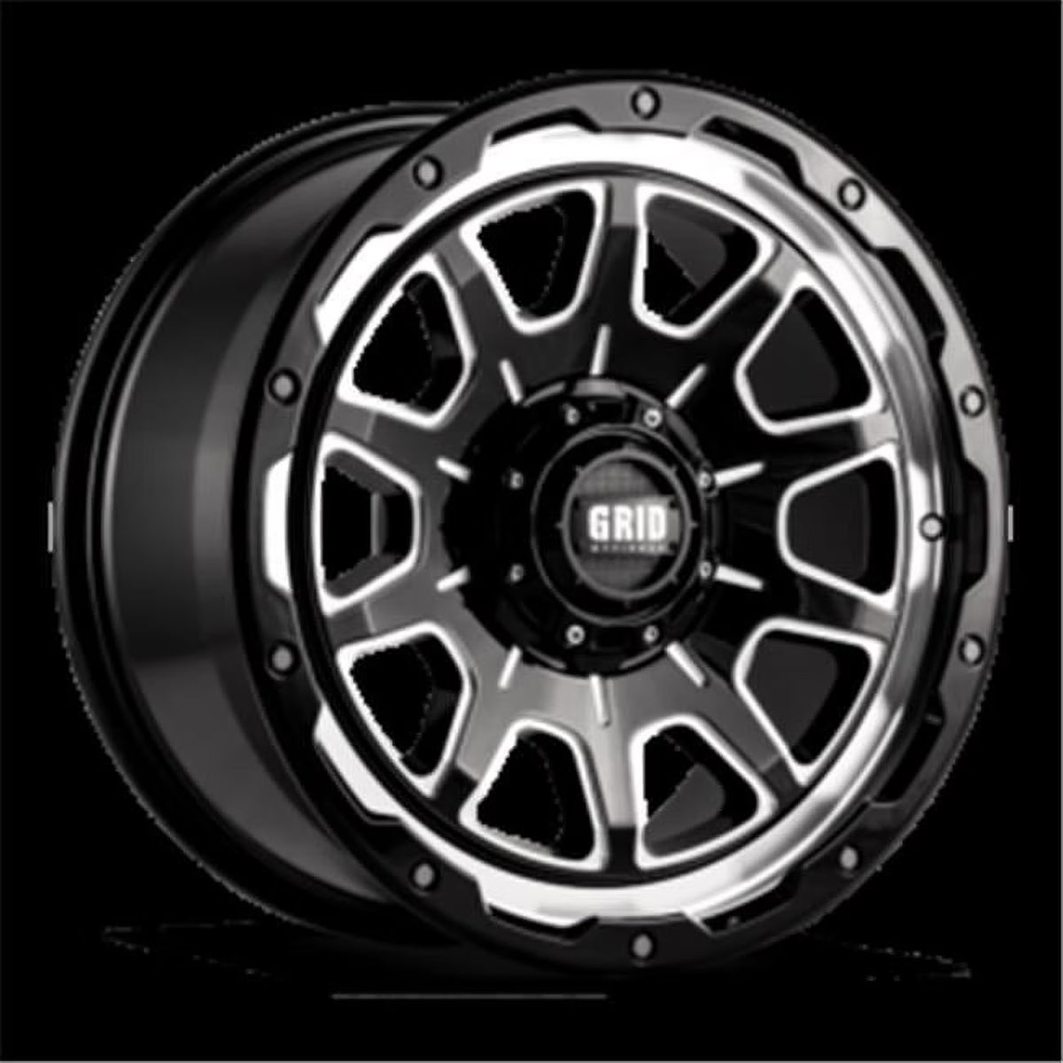 E179237M18 17 x 9 GD15 - Déport de 12 mm 6 x 135 Noir brillant avec jante fraisée