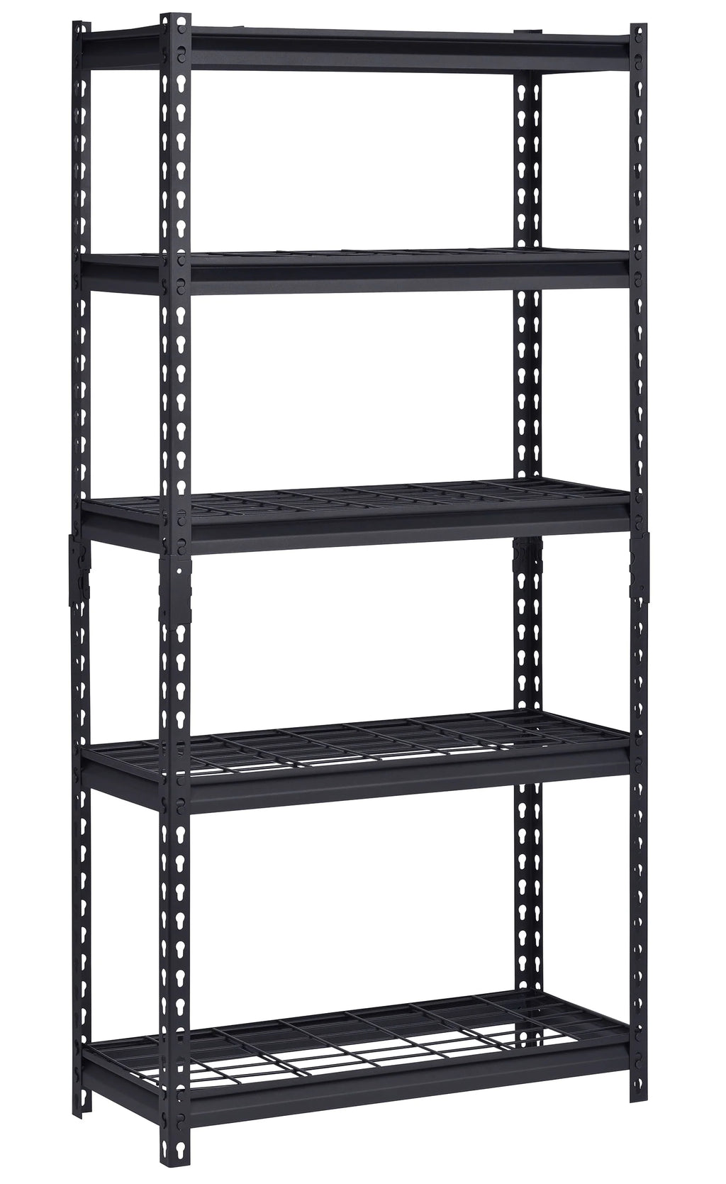 Muscle Rack 30"W x 12"D x 60"H 5-Tier Steel Shelving; 500 lb. Capacity per Shelf; Black