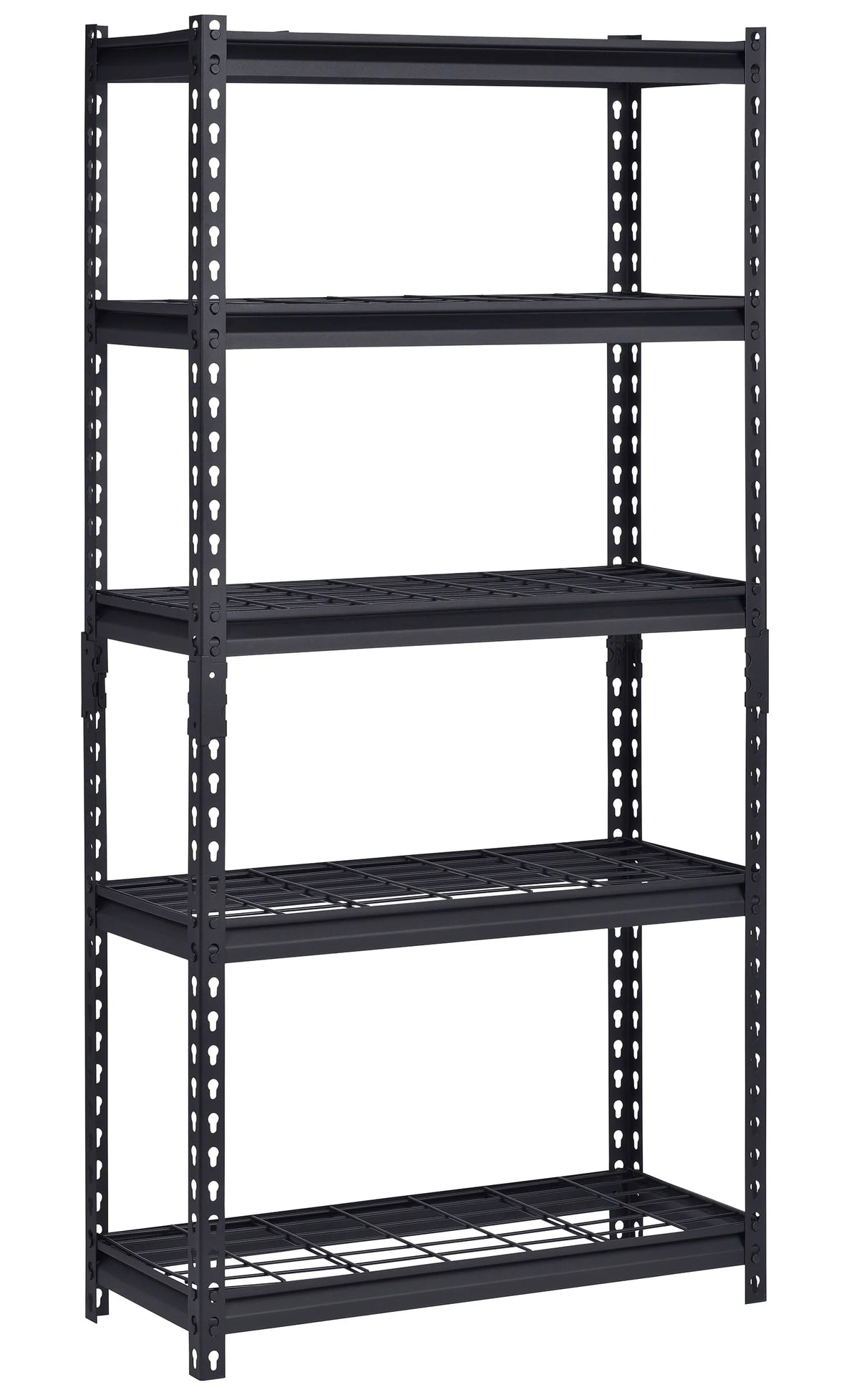 Muscle Rack 30"W x 12"D x 60"H 5-Tier Steel Shelving; 500 lb. Capacity per Shelf; Black