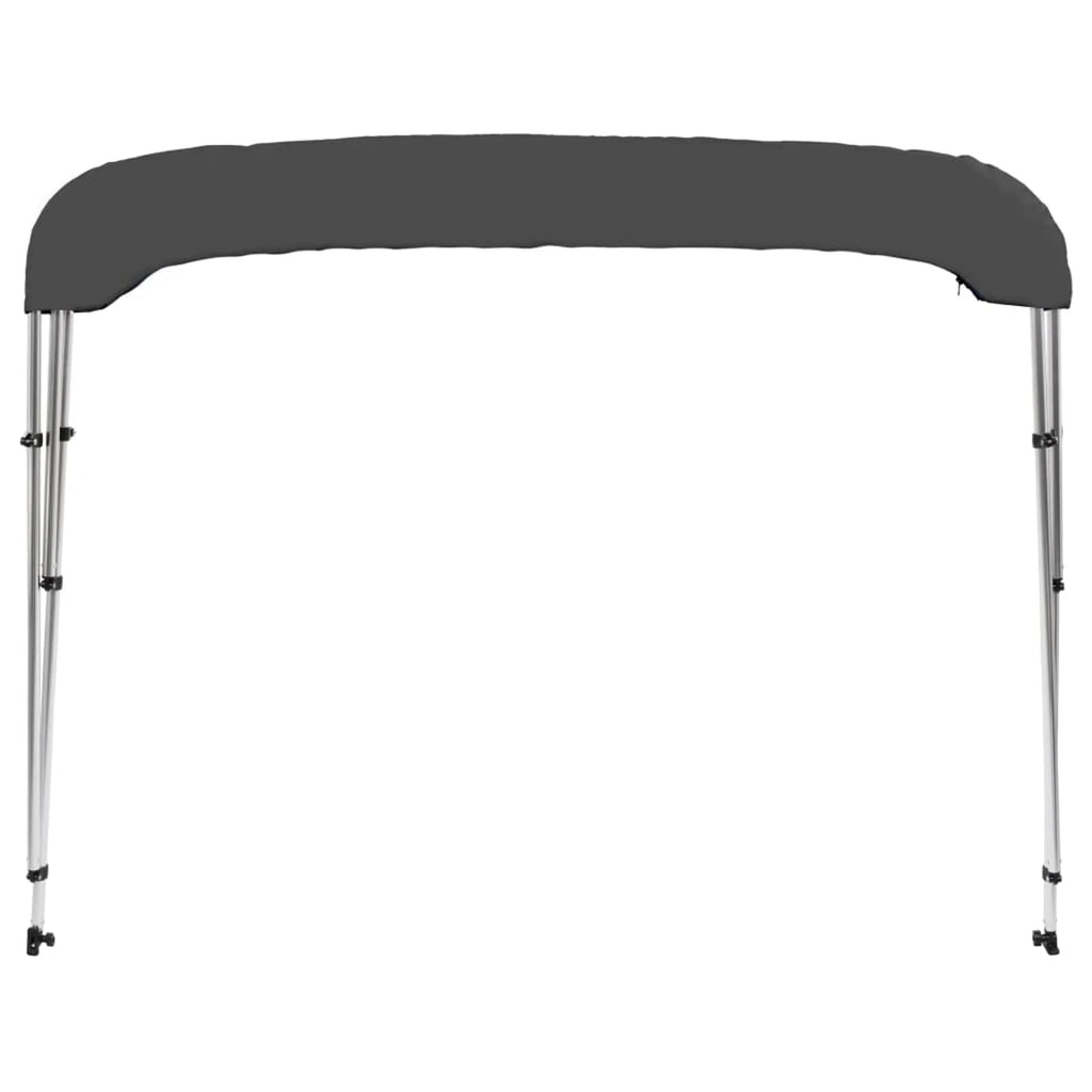 Anself 3 Bow Bimini Top Boat Cover with Adjustable Straps Fabric Outdoor Boat Canopy Aluminium Frame 72 x 63 x 53.9 Inches (L x W x H)