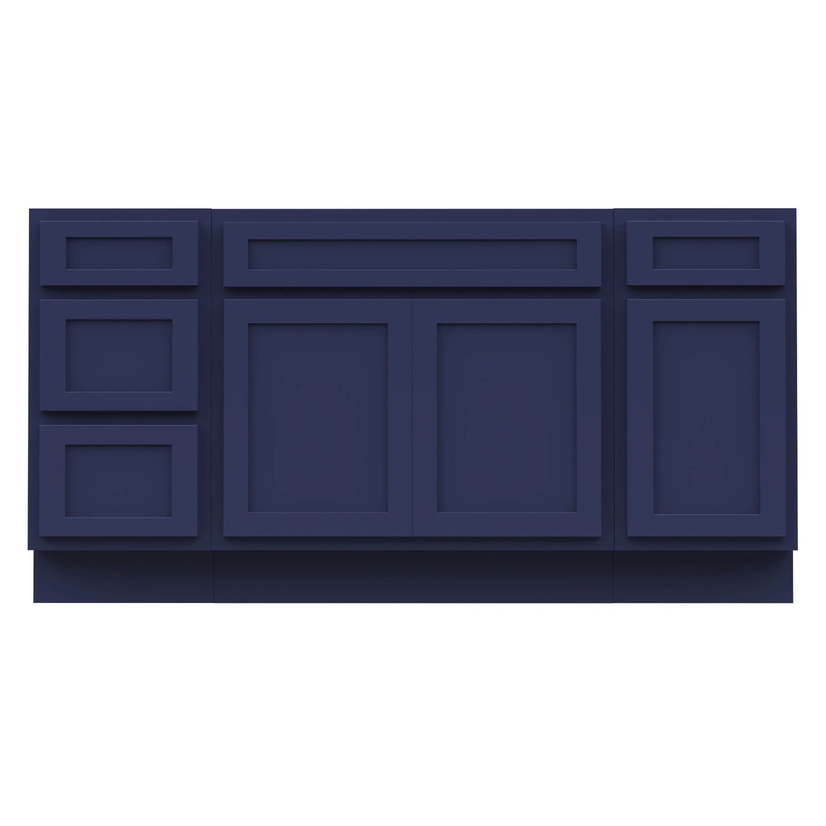 60 in. W x 21 in. D x 32.5 in. H Freestanding Bathroom Vanity Cabinet without Top in Smoky Gray