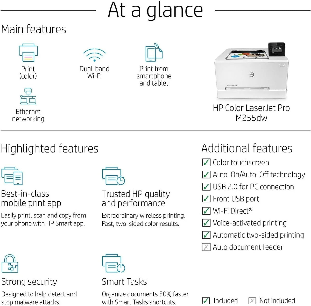 Hp Color Laserjet Pro M255dw Wireless Laser Printers