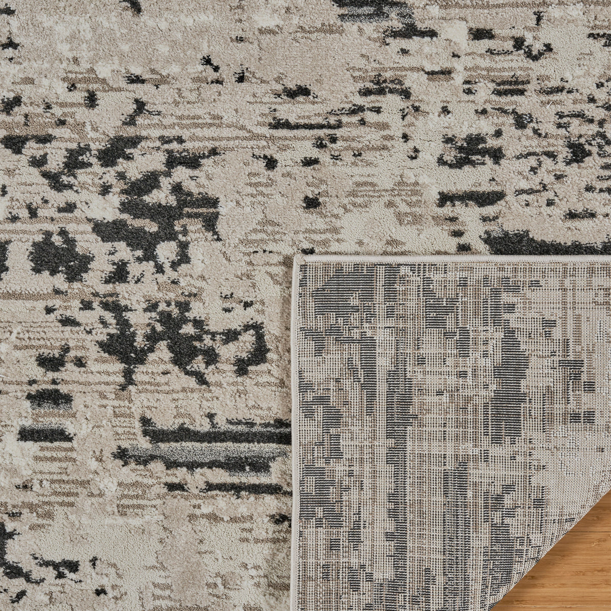 Solaris Area Rug, Argent Charcoal, 5'3" x 7'