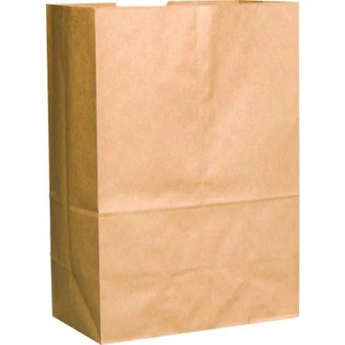 Sacs en papier pour épicerie, capacité de 75 lb, 1/6 baril, 12 po L x 7 po P x 17 po H, kraft, 400 sacs - BAGSK1675