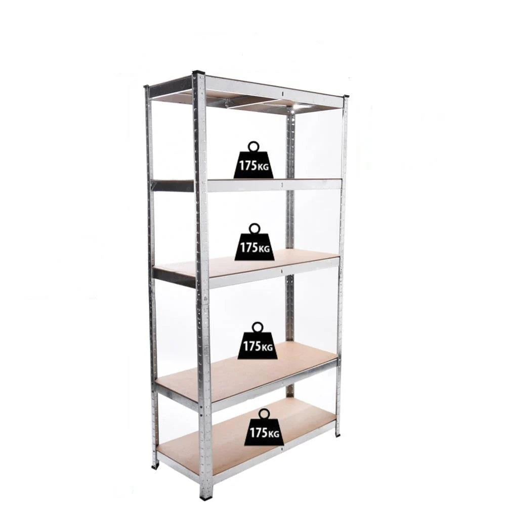 Zimtown 5 Tier Heavy Duty Steel Shelving Unit, 11.8"W x 29.5"D x 59"H Garage Storage Rack Silver