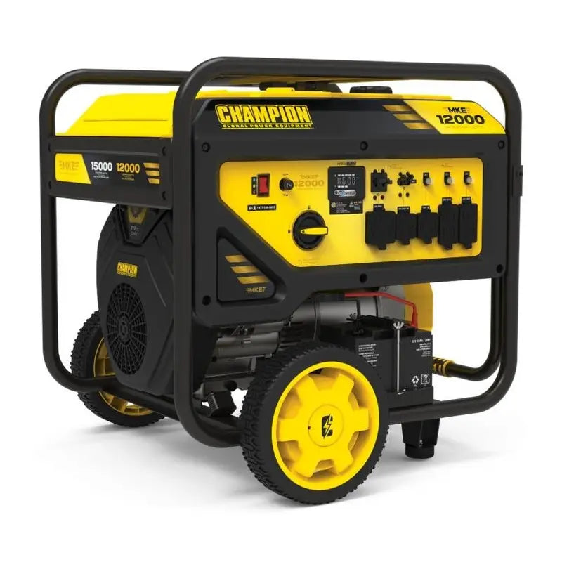 Champion Power Equipment 12,000-Watt Electric Start Dual Fuel Homes Backup Portable Generator with CO Shields