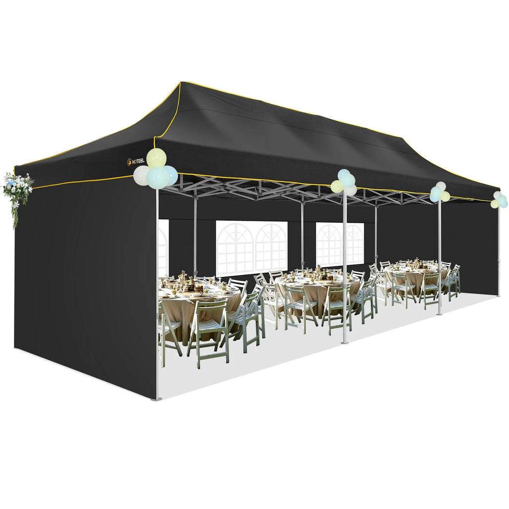 HOTEEL 10ft x 30ft Khaki Pop Up Outdoor Canopy, Waterproof