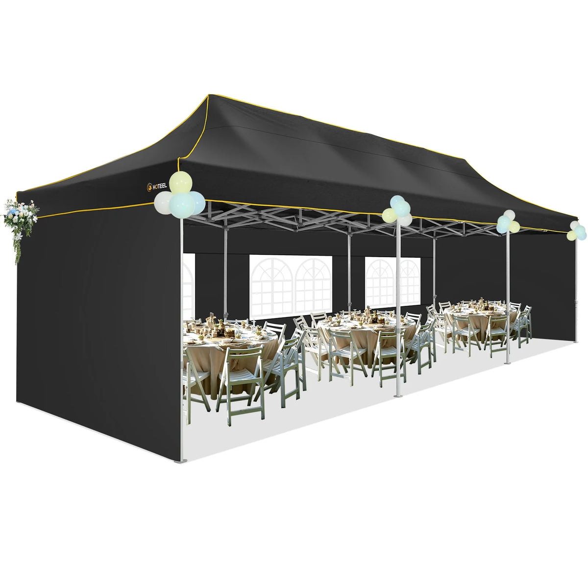 HOTEEL 10ft x 30ft Khaki Pop Up Outdoor Canopy, Waterproof