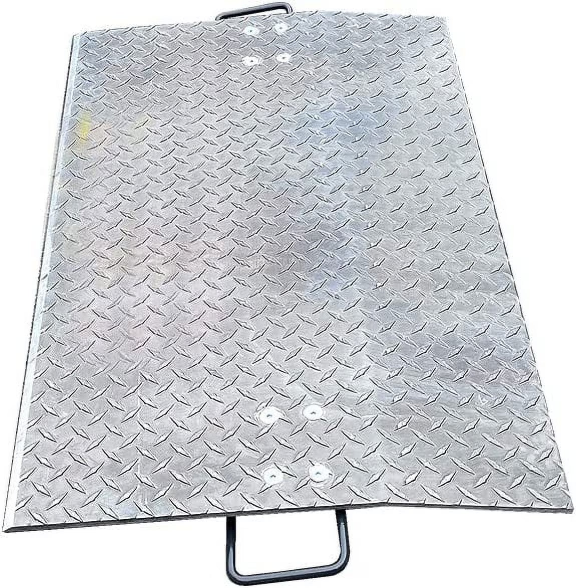HPDAVV Aluminum Economizer Dock Plate, 3600lbs Capacity, 24" L x 42" W x 6.38" H, 3" Height Difference, 3/8" Plate Thickness