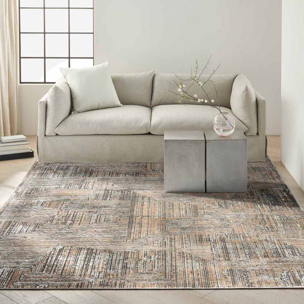 Calvin Klein Luminosity Black Ivory Area Rug, 7'10' x 9'10'