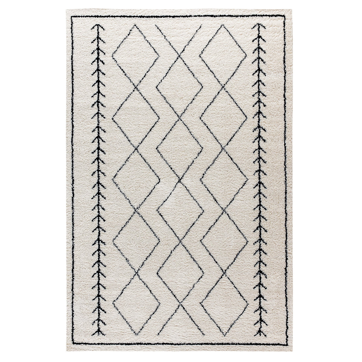 Flash Furniture Rectangular Bohemian Ivory Area Rug, 5' x 7'