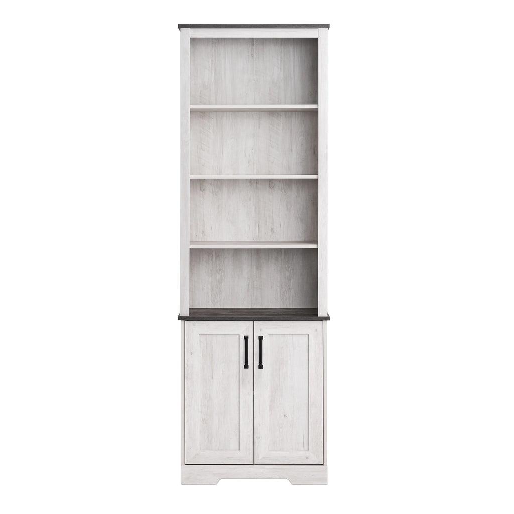 Bibliothèque Prepac Rustic Ridge, blanc délavé, 26 po L x 79,75 po H x 12,5 po P
