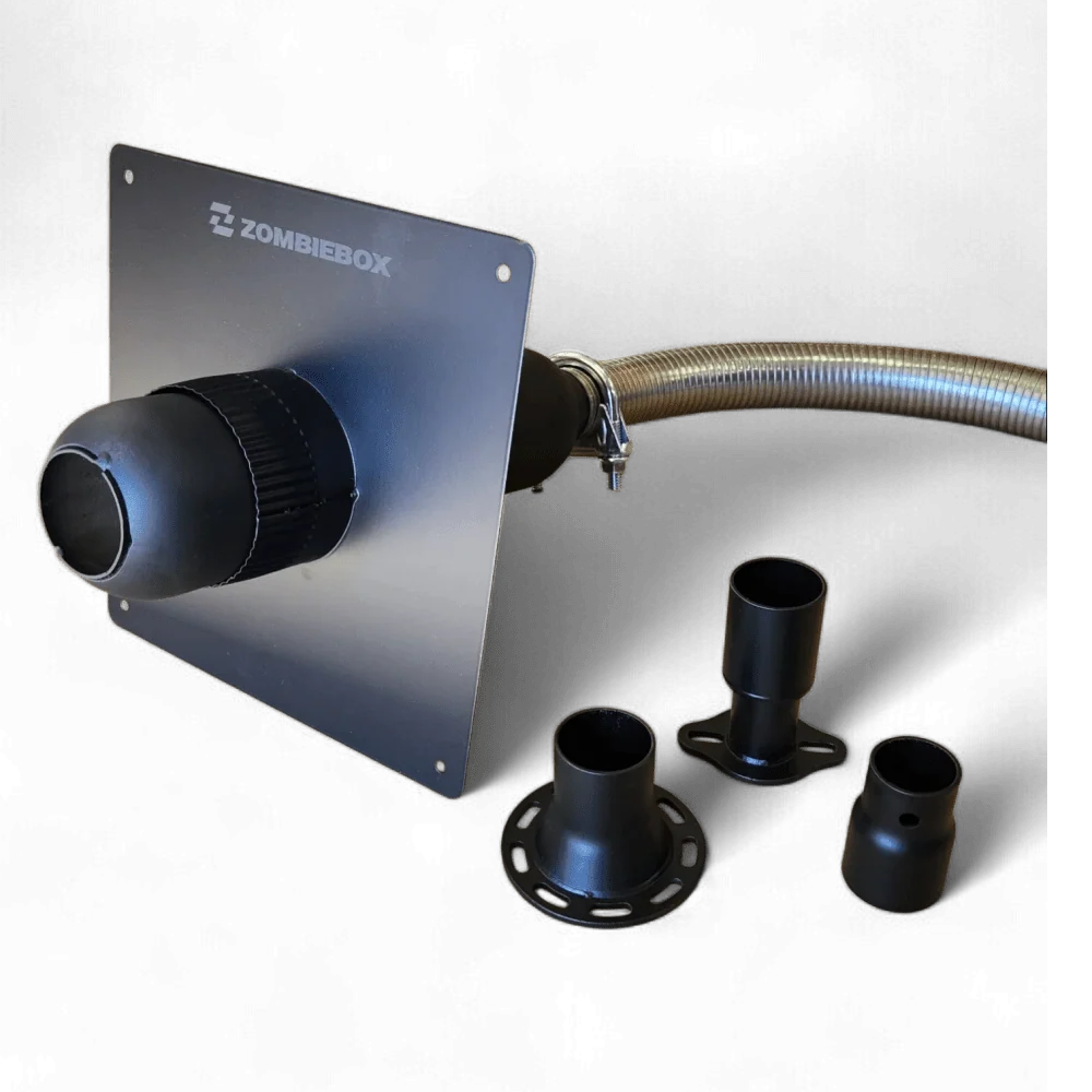 Zombiebox Generator Exhaust Extension Kit with Silencer,Steel Insulated Through-Wall Mounting Plate,Universal