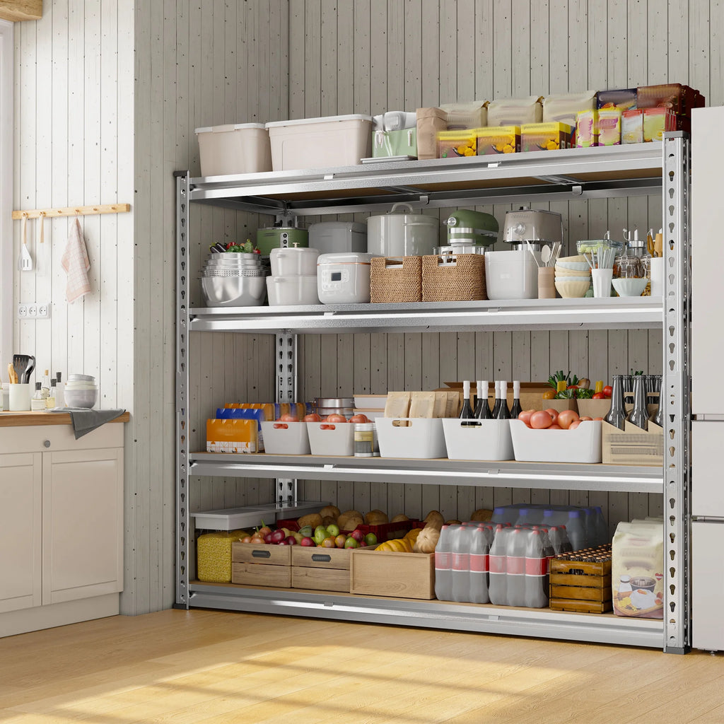 REIBII 48"W Heavy Duty Shelving 3000LBS Steel Shelving Adjustable Garage Storage Industrial Shelf,48"W x 24"D x 72"H