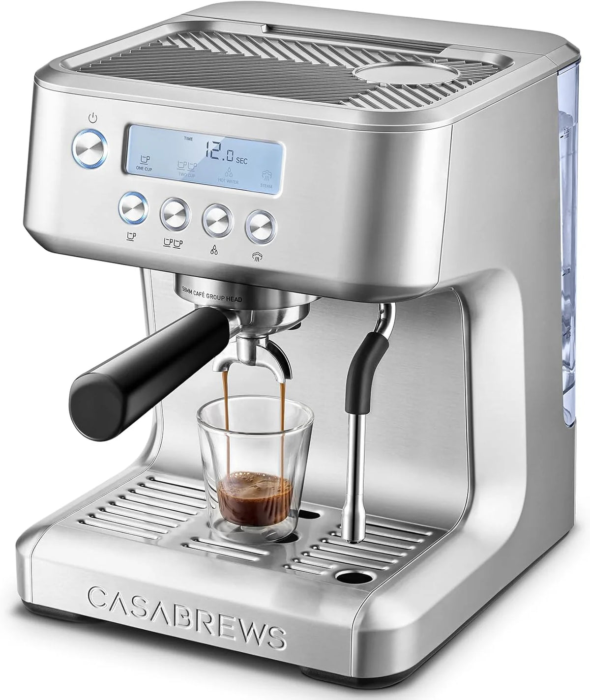 CASABREWS Ultra Espresso Machine with LCD Display, Espresso Maker with Powerful Milk Frother