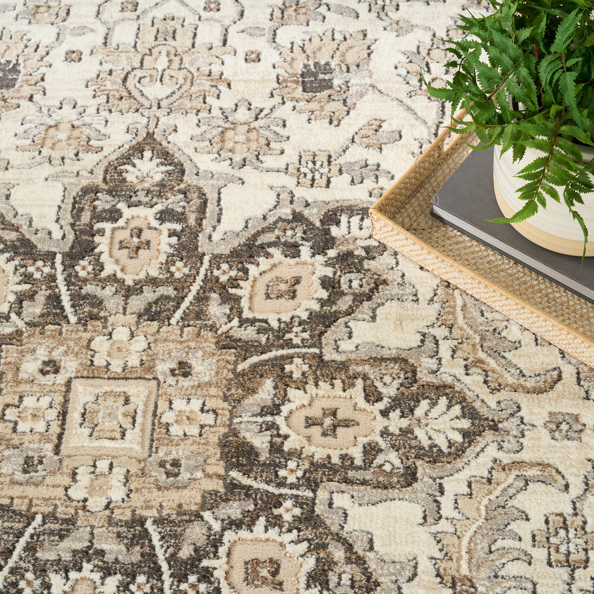 Nourison Briar Area Rug, Rose, 6'6" x 9'6"