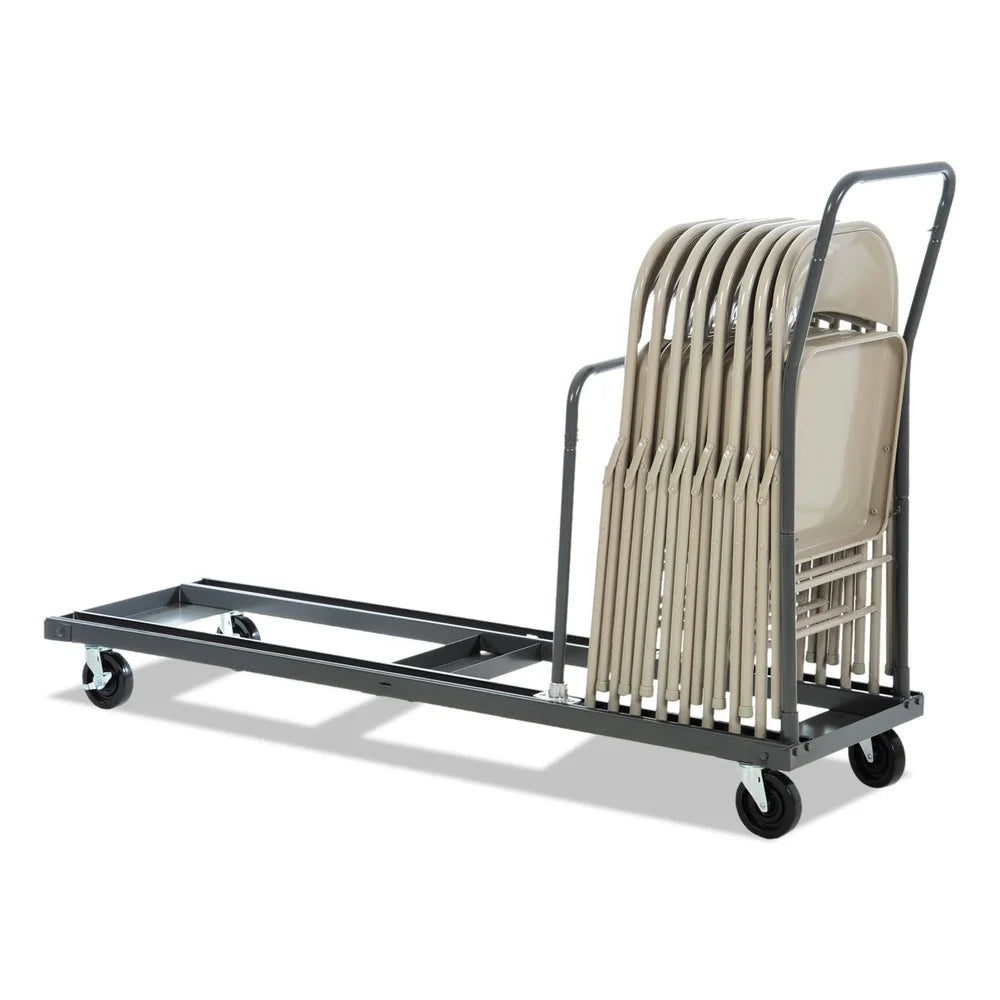 Chariot pour chaises/tables en métal Alera ALEFTCART, 20,86 po x 50,78 po à 72,04 po x 43,3 po, capacité de 600 lb - Noir