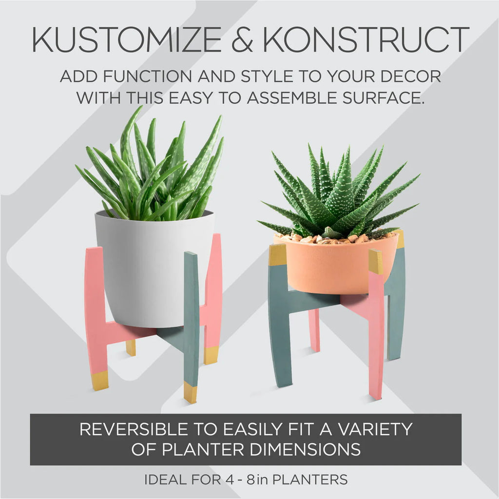 Konnectz Wood Surfaces Plant Stand, 10" x 10"