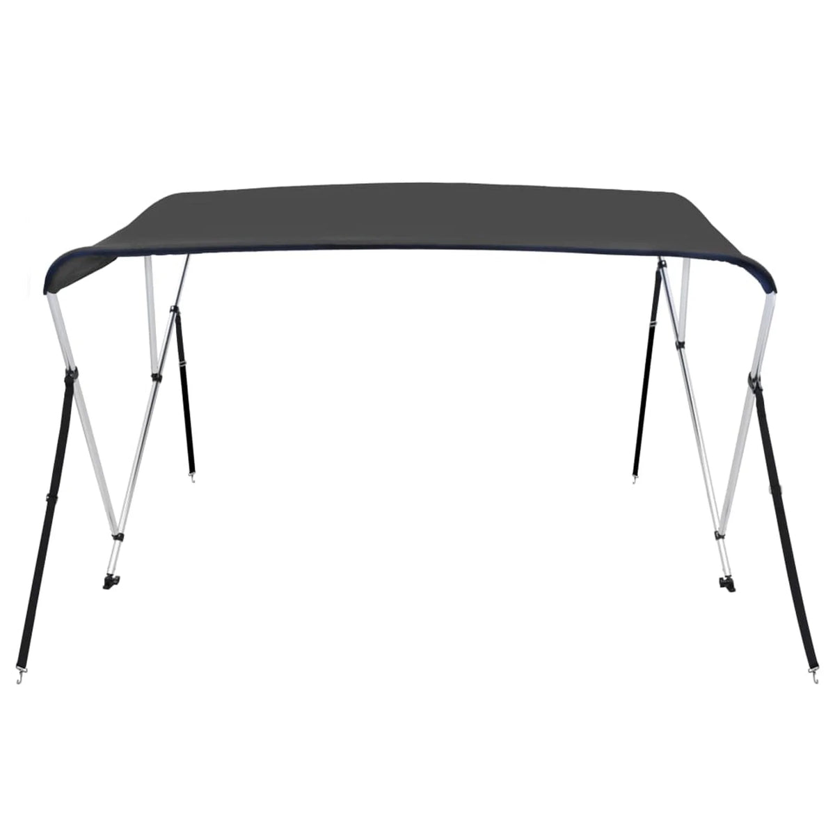 Anself 3 Bow Bimini Top Boat Cover with Adjustable Straps Fabric Outdoor Boat Canopy Aluminium Frame 72 x 63 x 53.9 Inches (L x W x H)