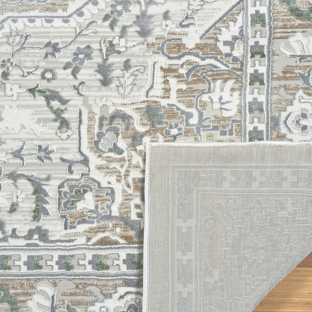 Sasha Area Rug, Adryan Beige Green, 6'6' x 9'